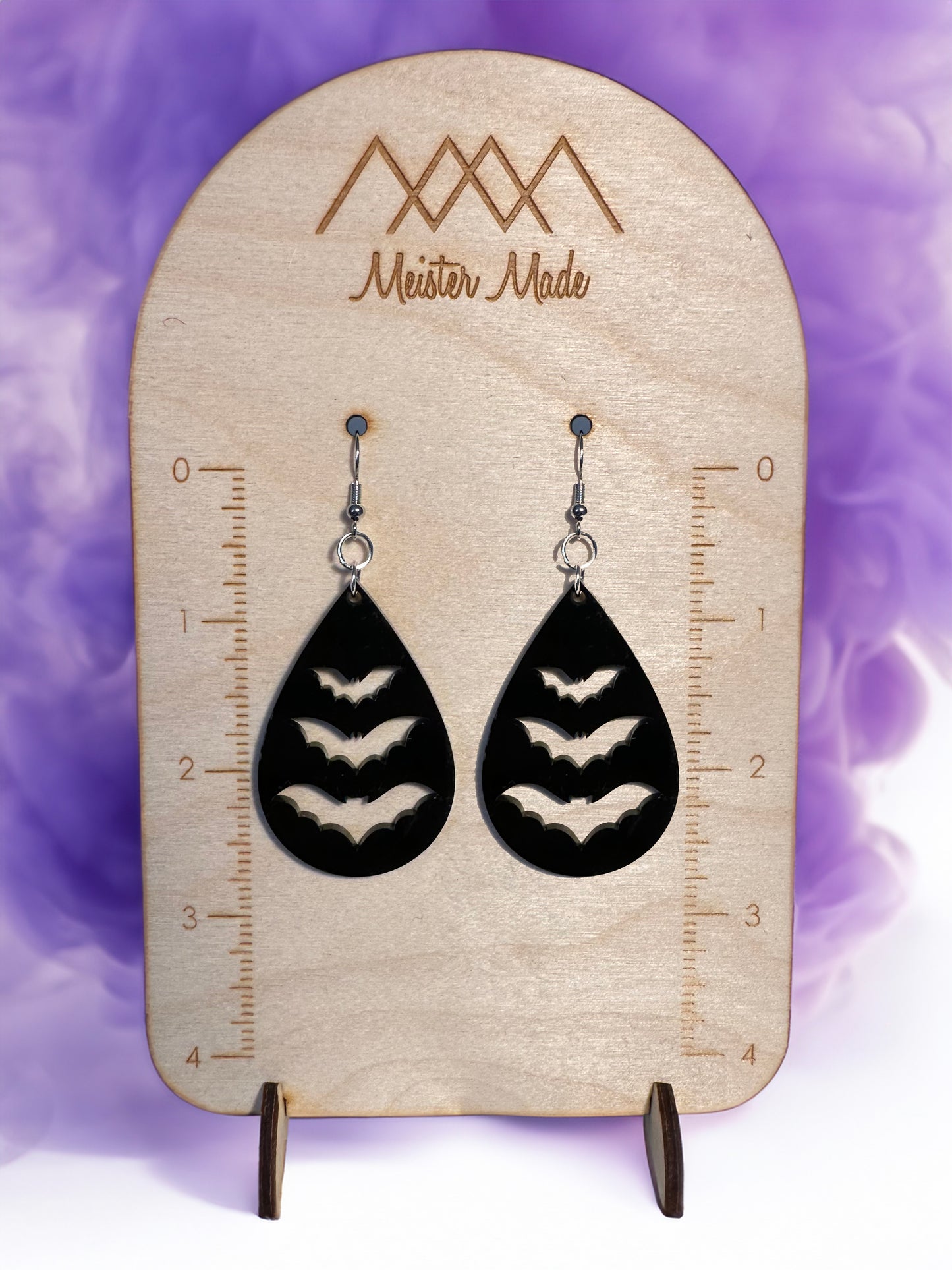 Teardrop Bat Dangle Earrings