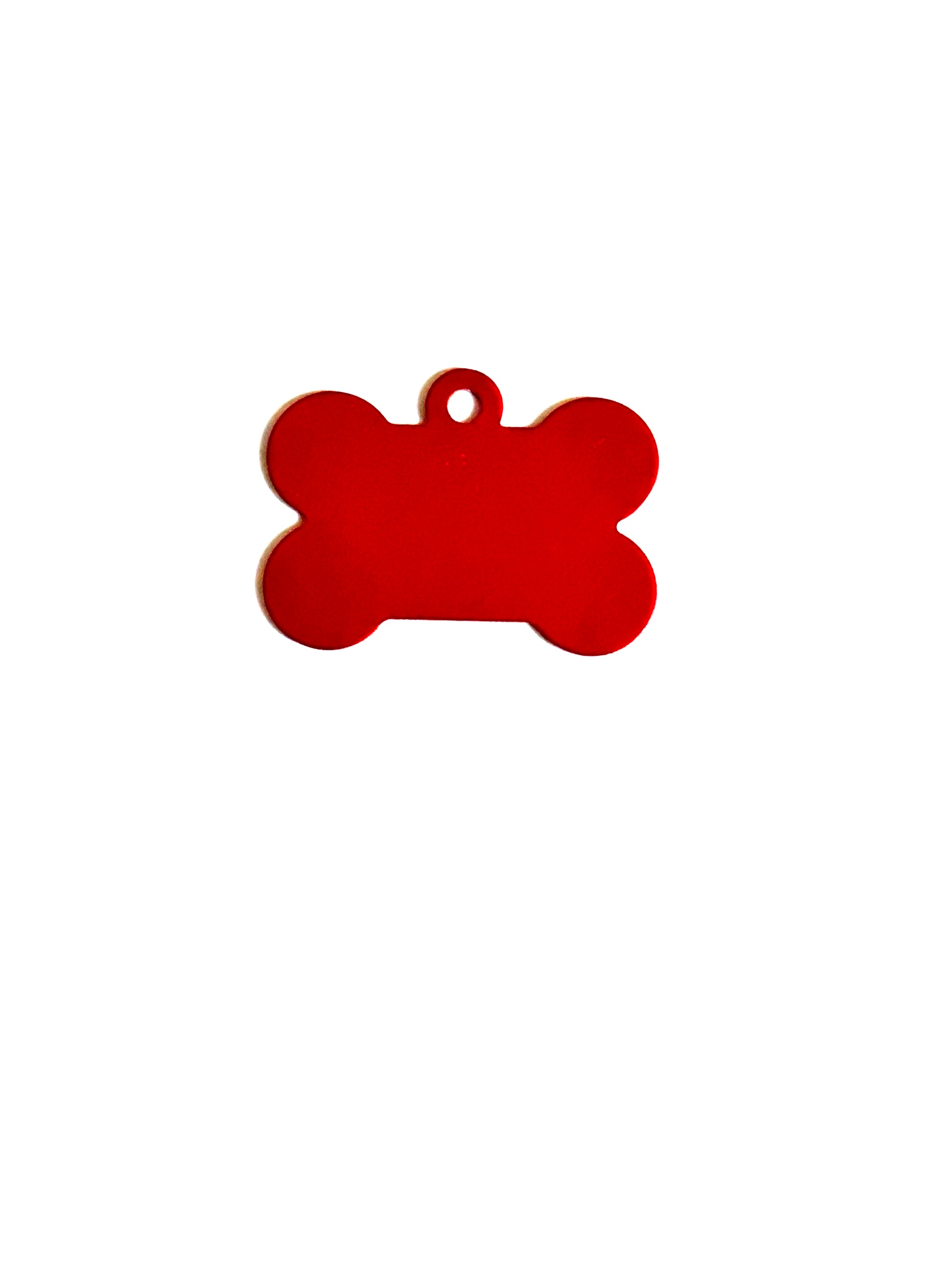 anodized aluminum red dog tag with loop