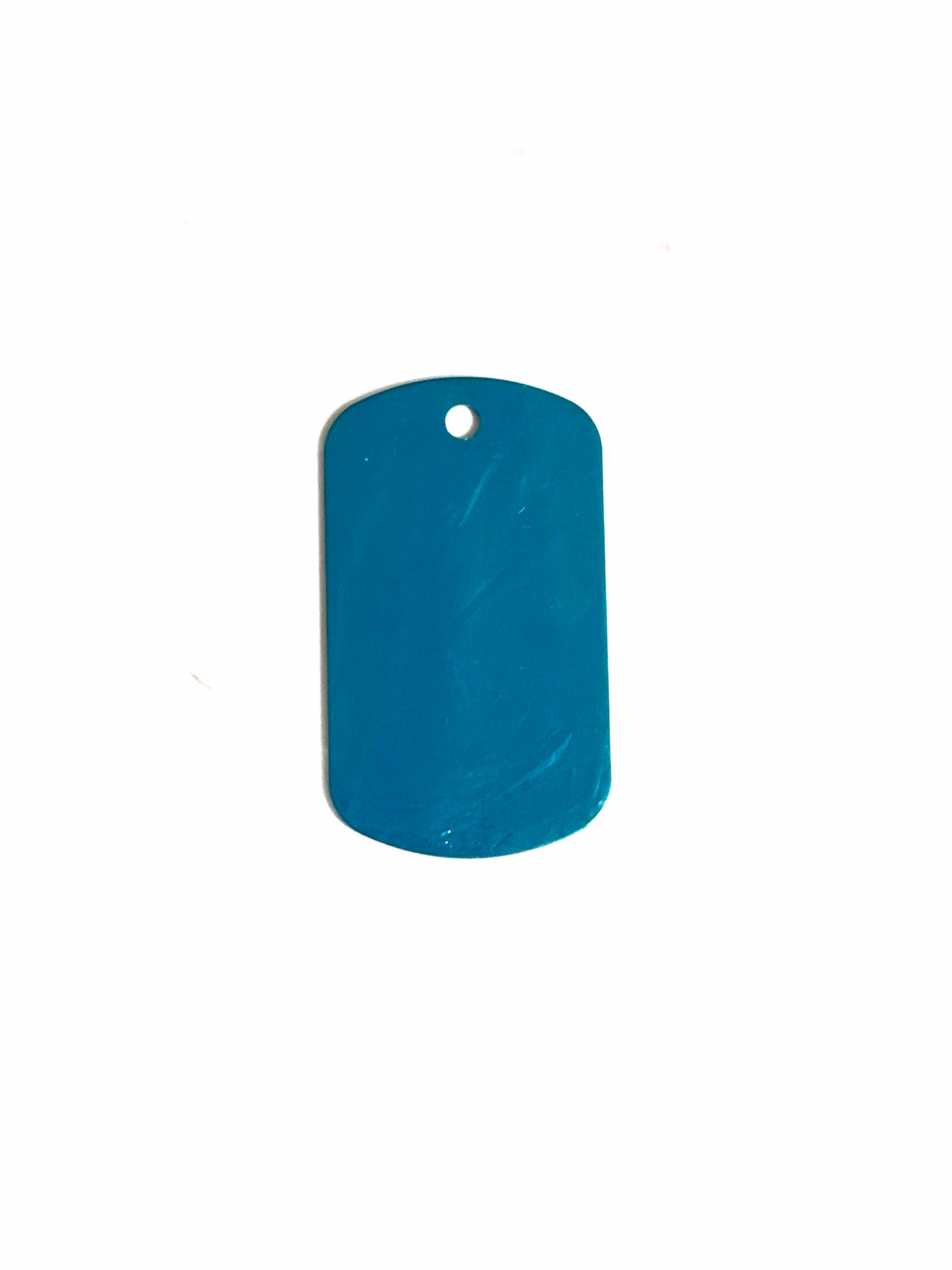 anodized aluminum vertical blue dog tag