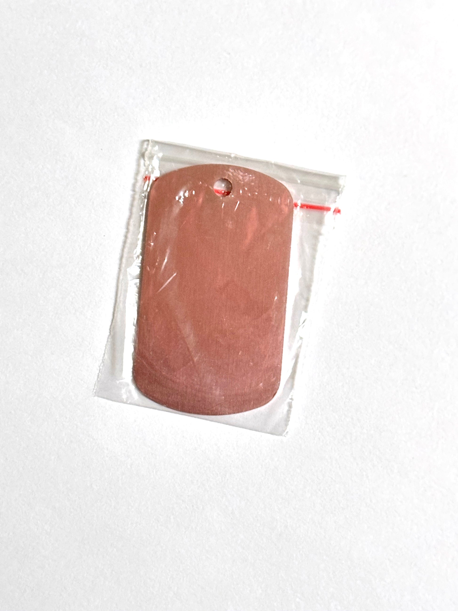 anodized aluminum vertical pink dog tag