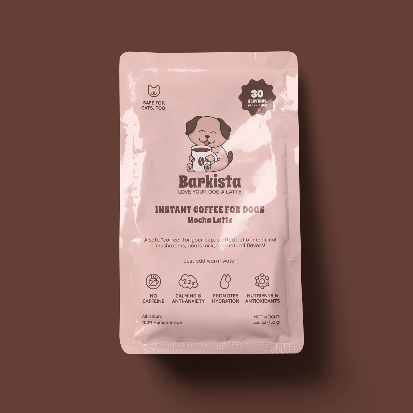 Barkista Mocha Latte Instant Dog Coffee