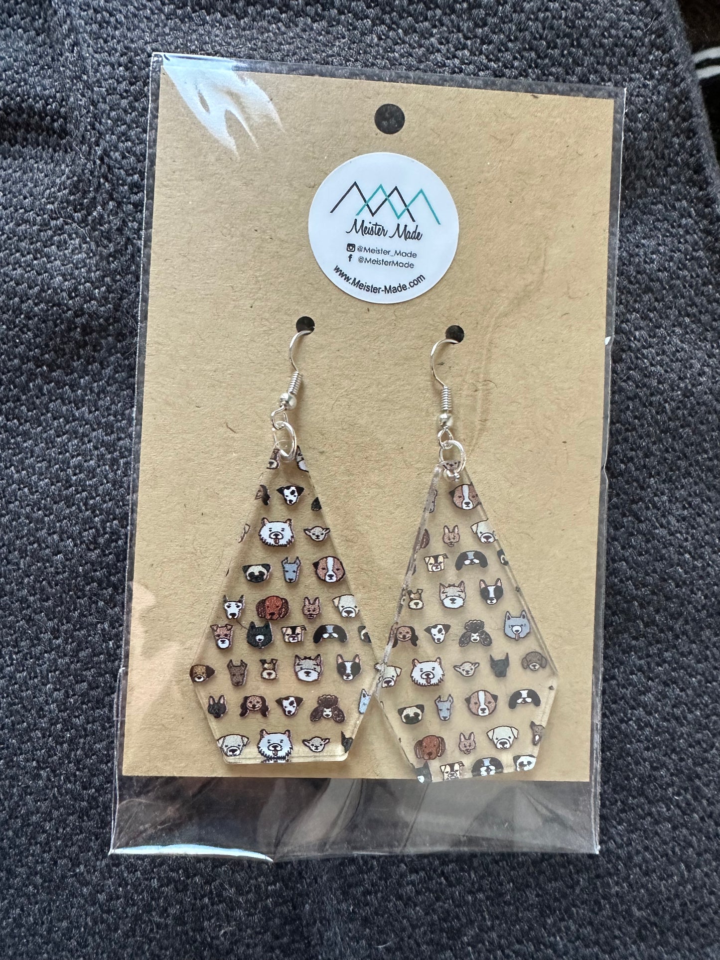I wanna pet ALL the dogs! acrylic earrings