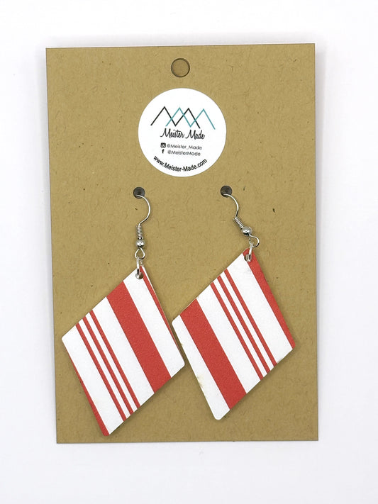 Candy Cane acrylic earrings