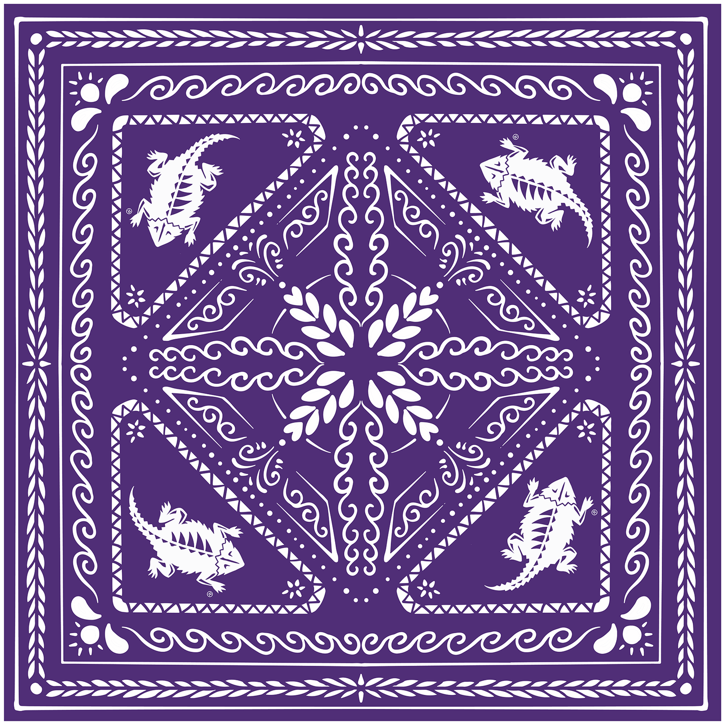 TCU Horned Frog All Over Print Bandana - Officially Licensed Product
