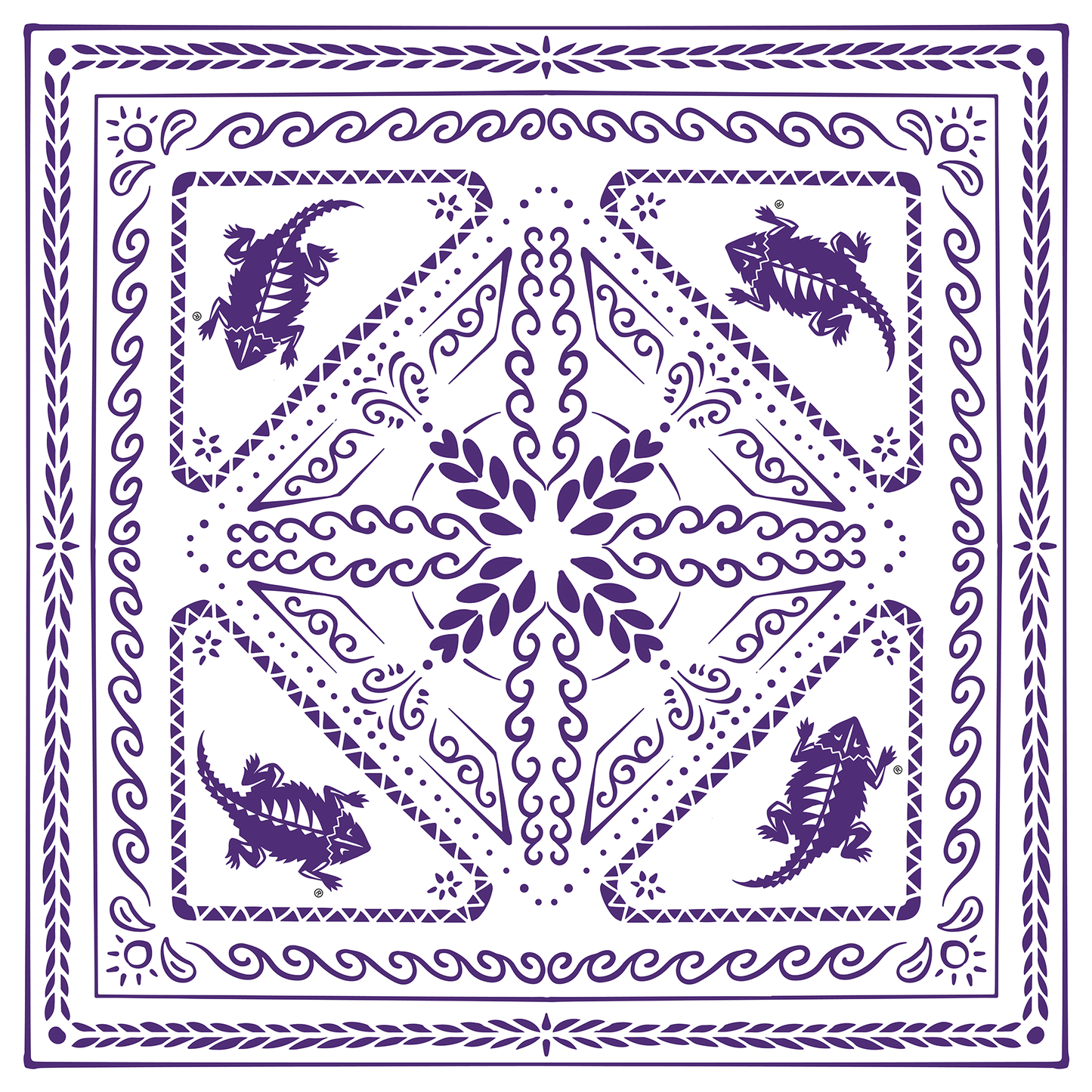 TCU Horned Frog All Over Print Bandana - Officially Licensed Product
