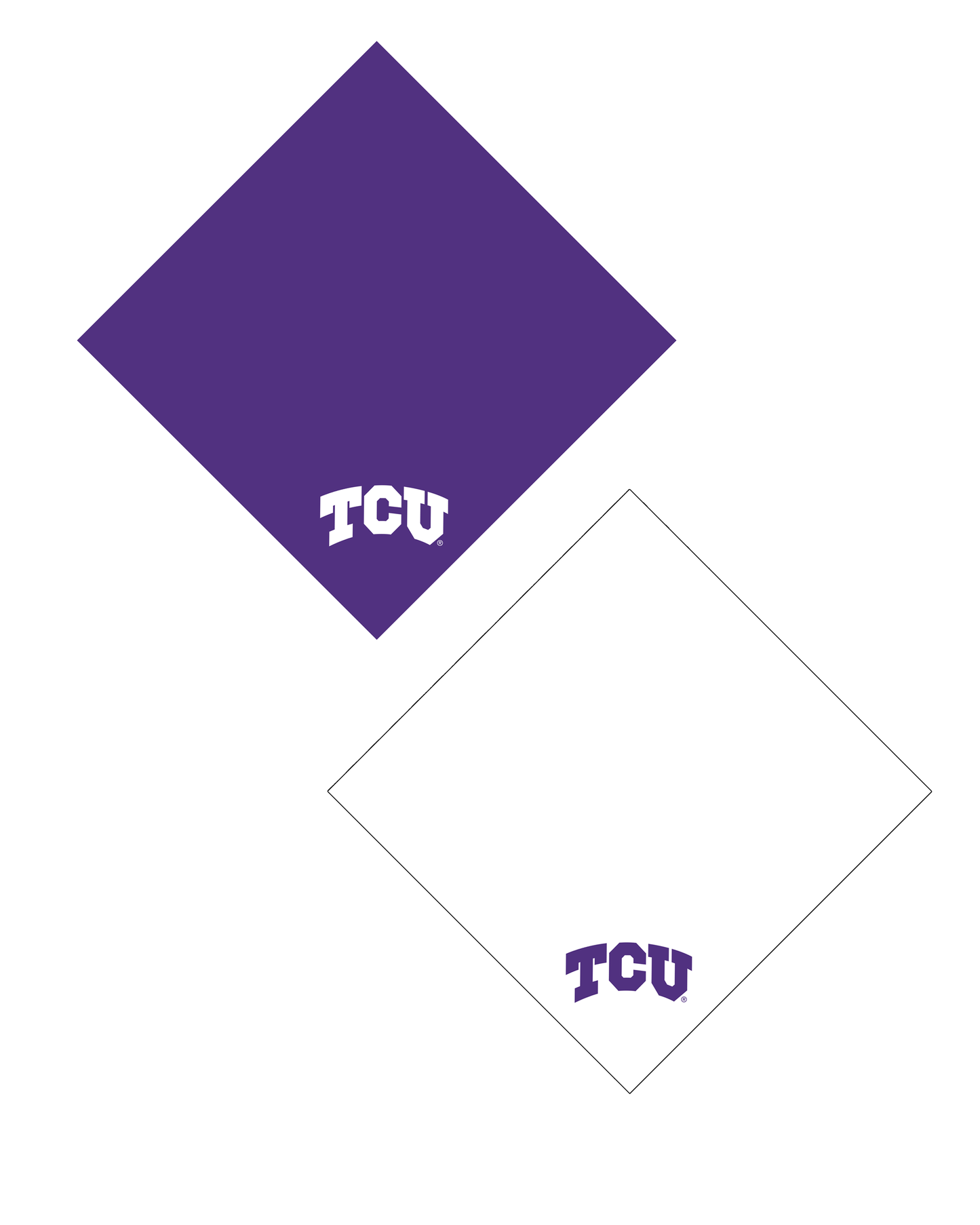 TCU logo dog bandanas