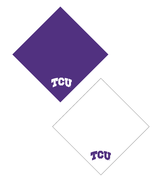 TCU logo dog bandanas