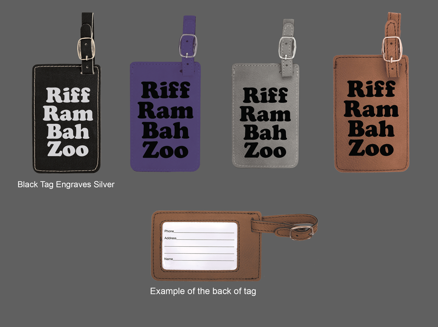 Riff Ram Bah Zoo Luggage Tag - Officially Licensed Product
