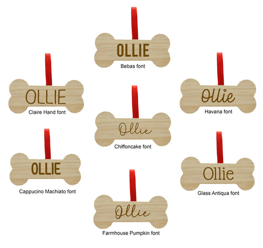Wood Ornament (Pick a Shape) with Personalized Name