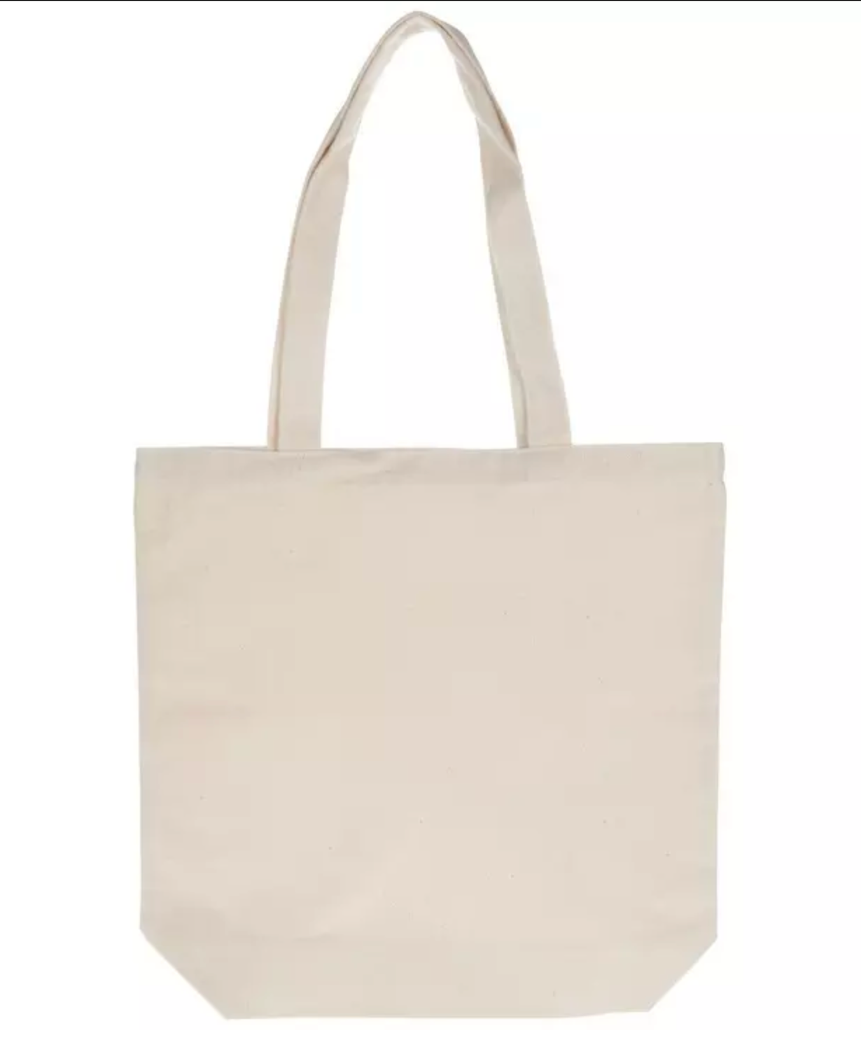 Canvas tote bag on a white background