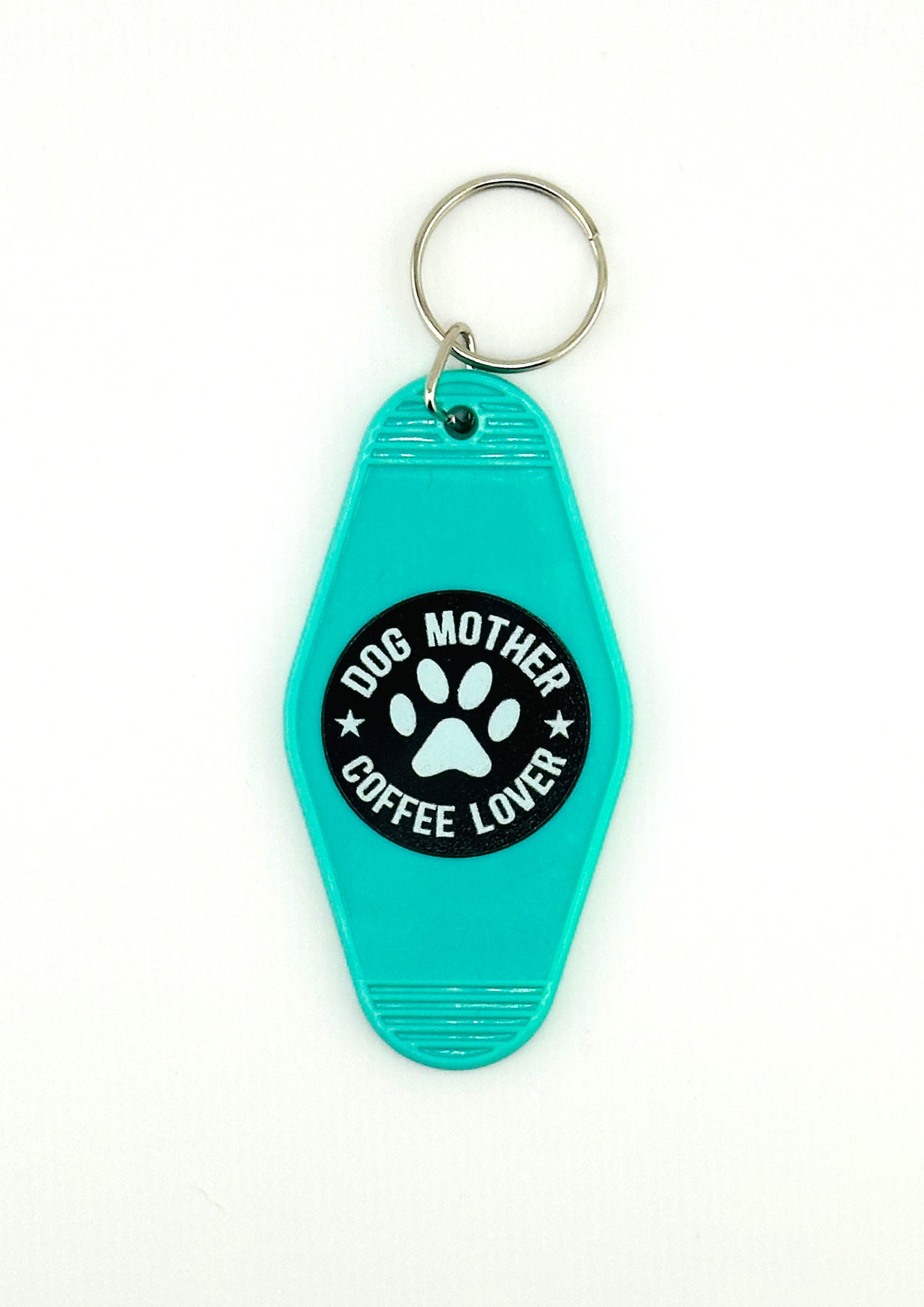 "Dog Mother Coffee Lover" Motel Keychain