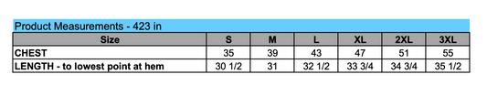 Augusta size chart