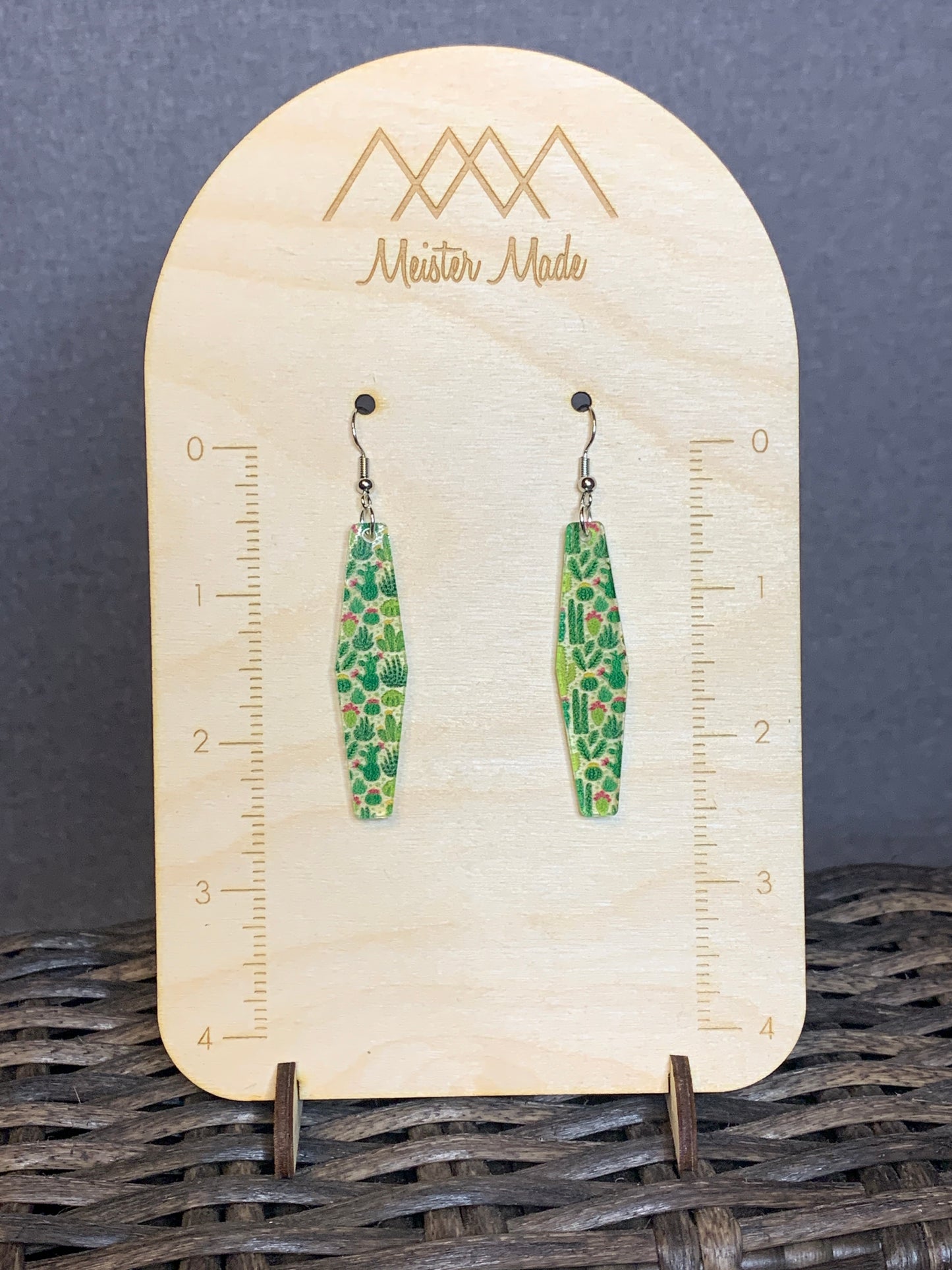 Cactus acrylic earrings