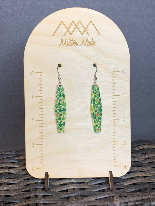 Cactus acrylic earrings