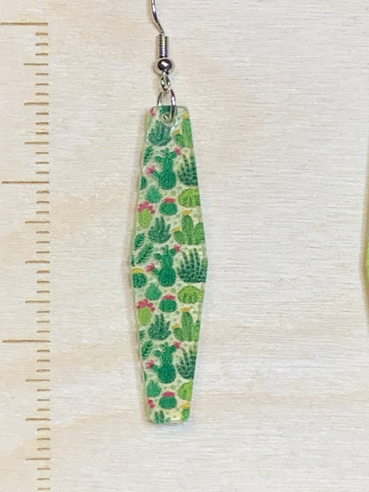 Cactus acrylic earrings