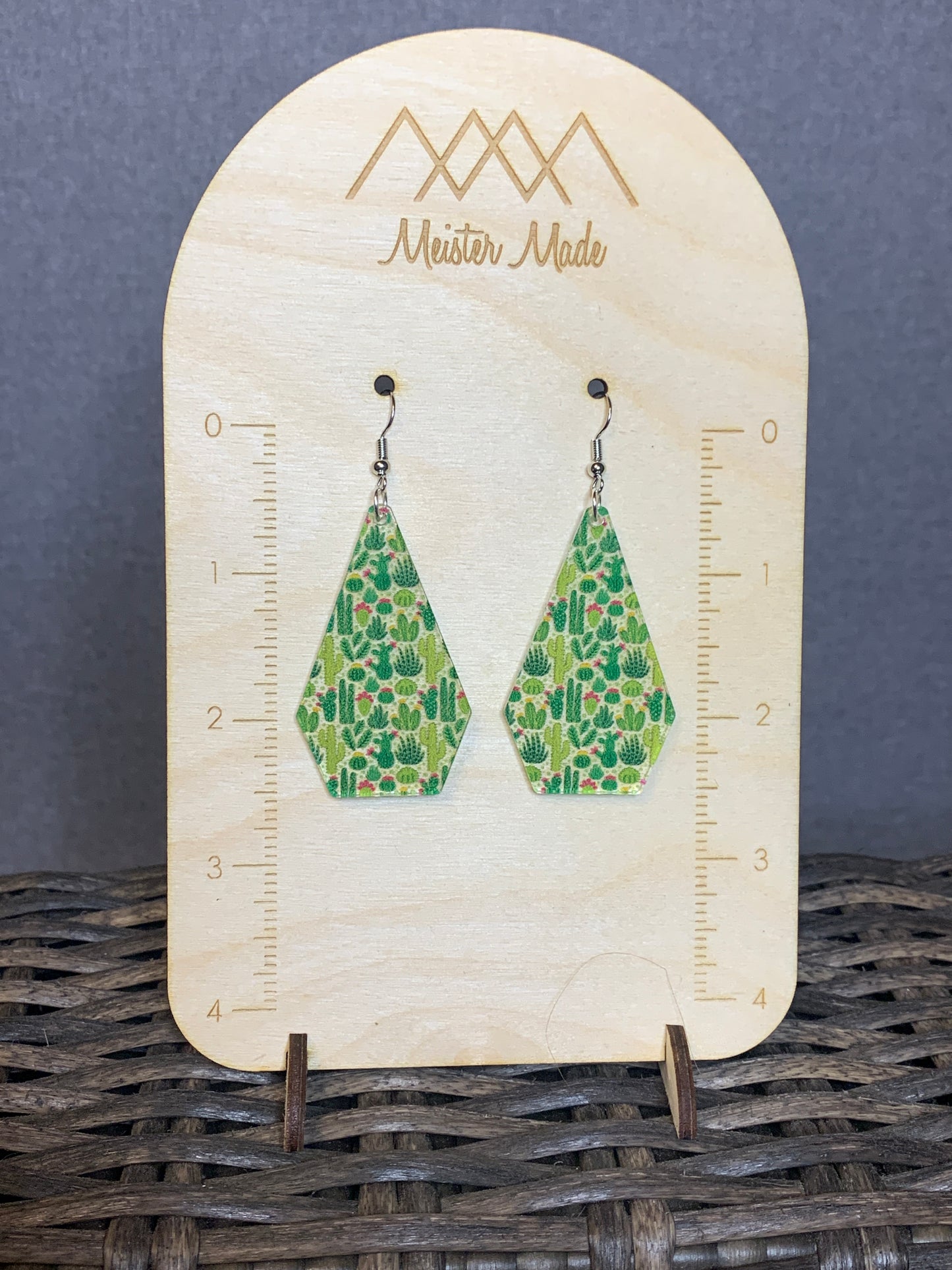 Cactus acrylic earrings