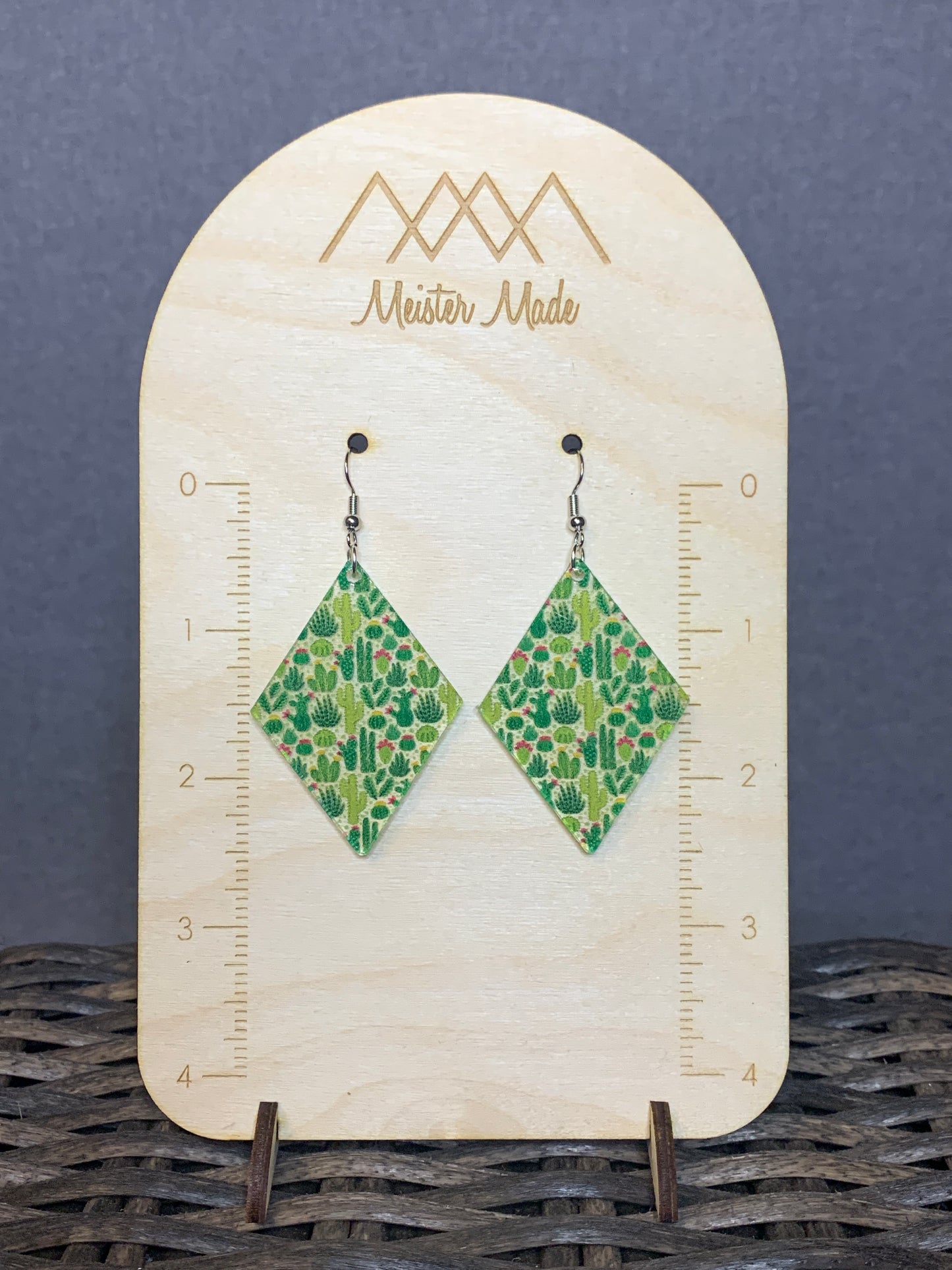 Cactus acrylic earrings