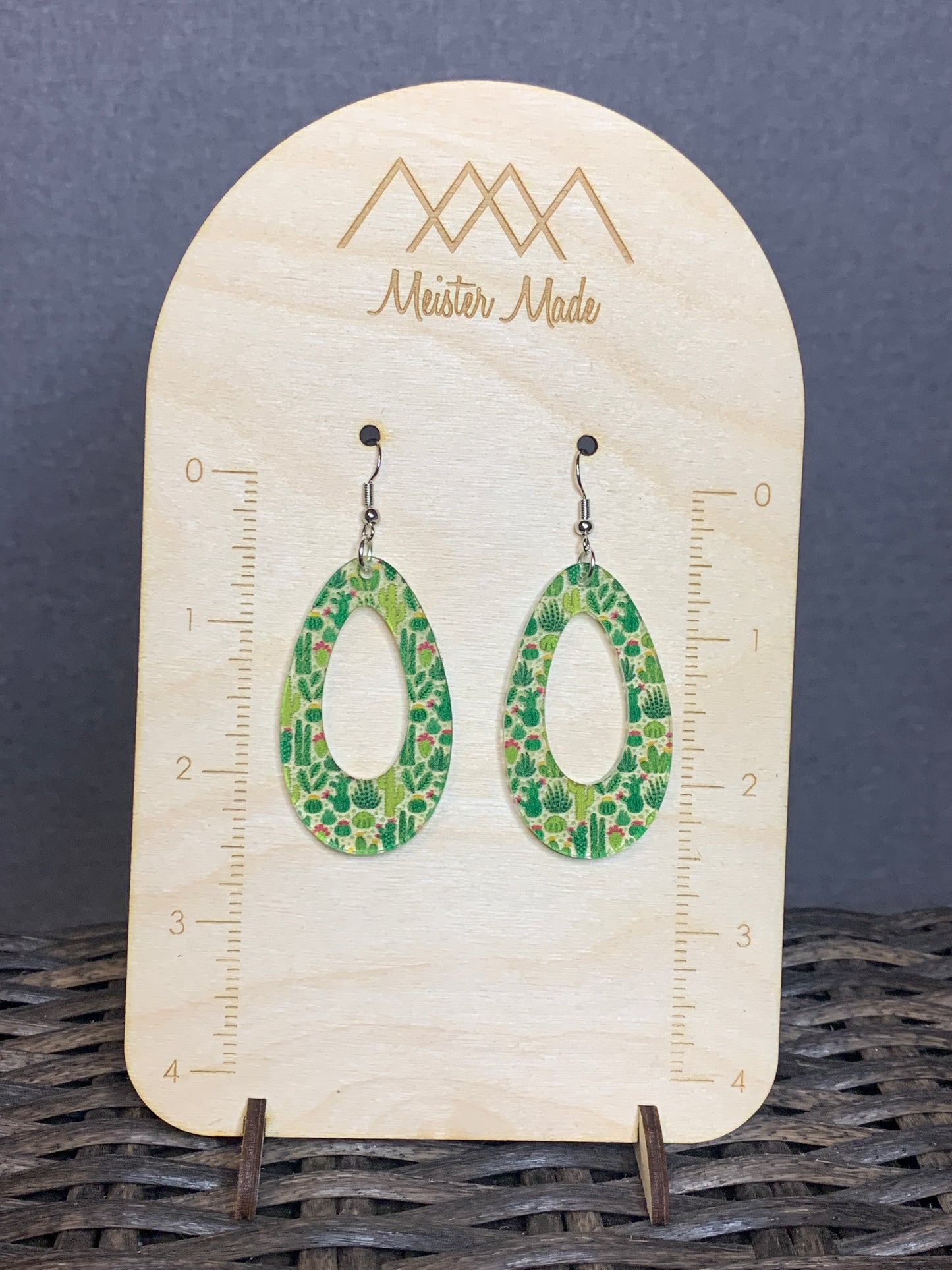 Cactus acrylic earrings