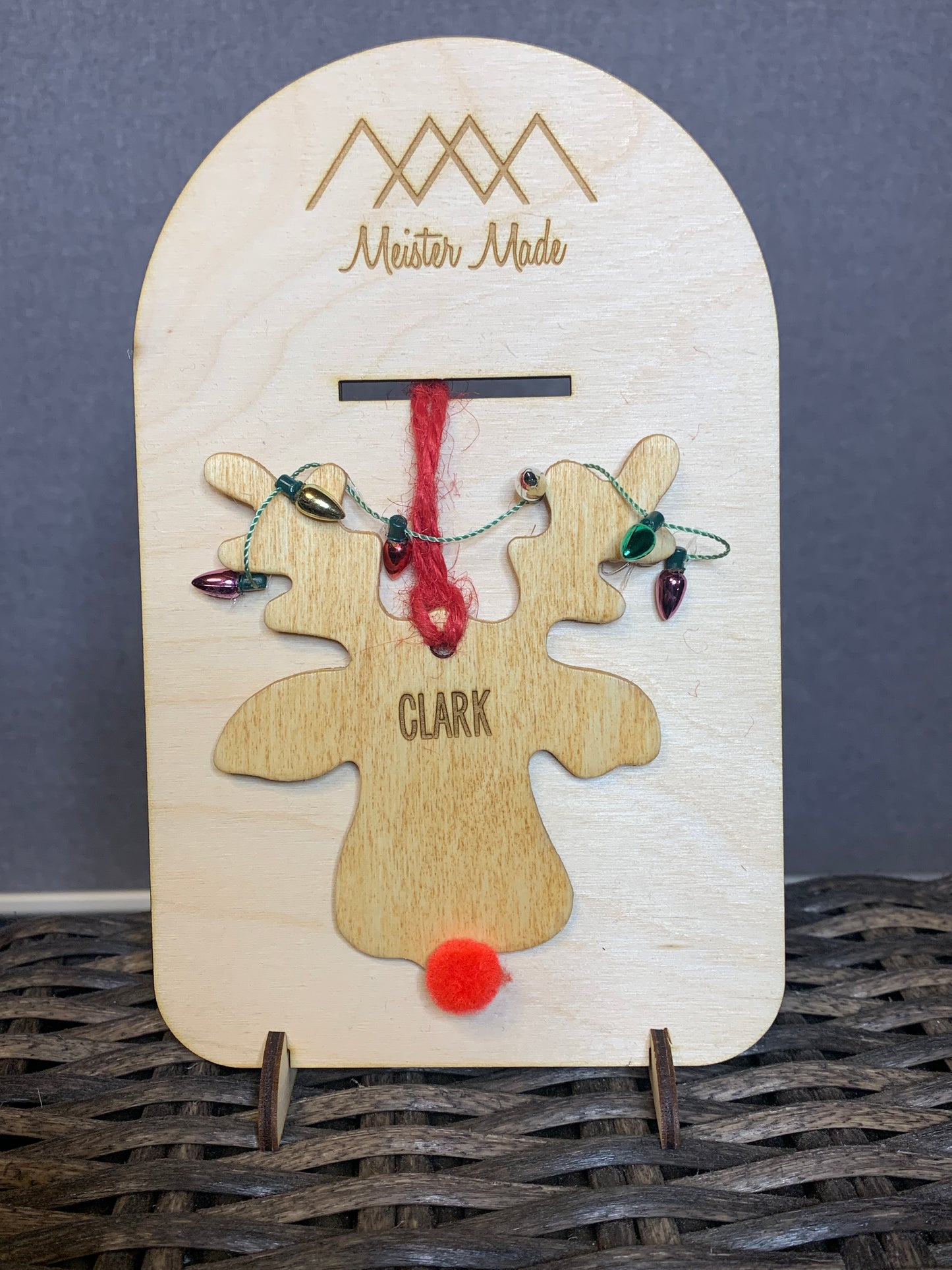 Personalized Name Engraved on Reindeer Ornament