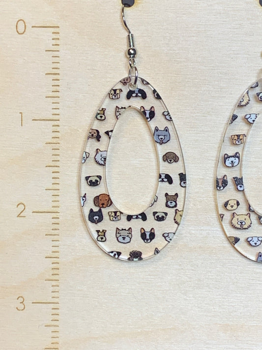 I wanna pet ALL the dogs! acrylic earrings