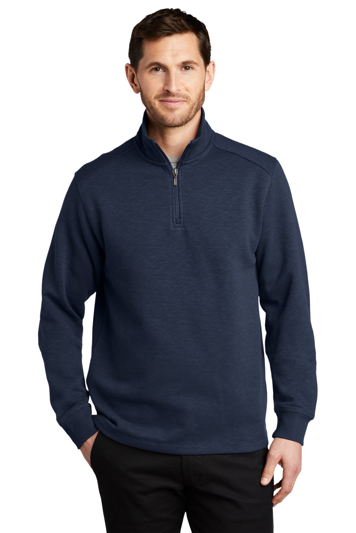 Port Authority Slub Fleece 1/4-Zip Pullover