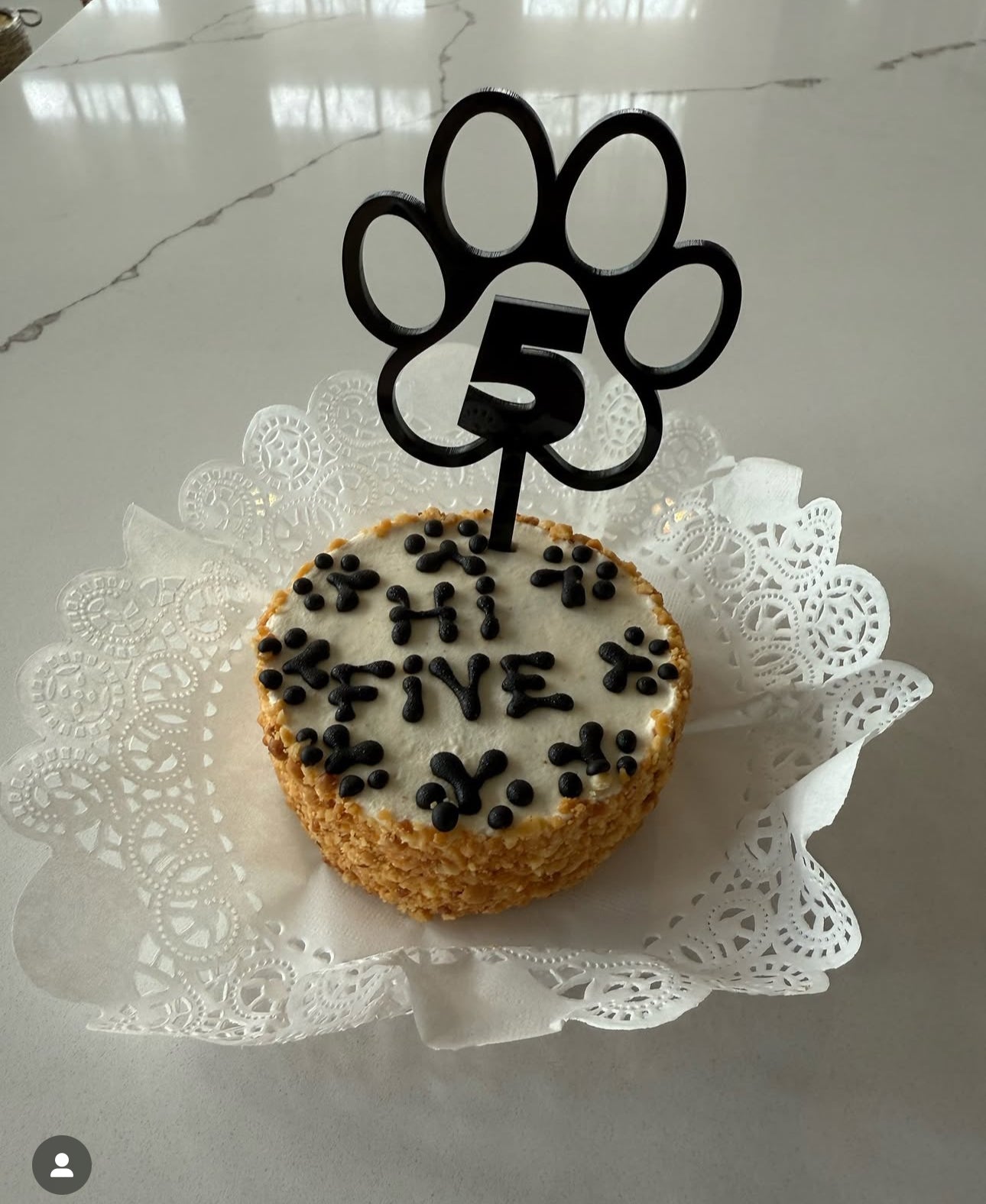 Dog Paw Birthday Cake Topper