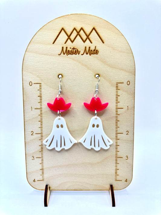 Cowboy Ghost Dangle Earrings