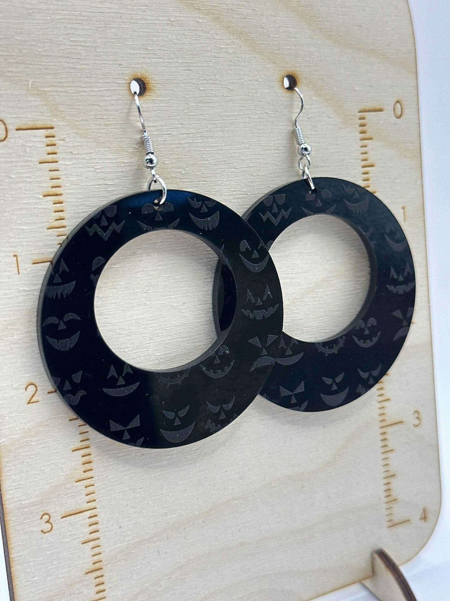 Spooky Faces Acrylic Earrings