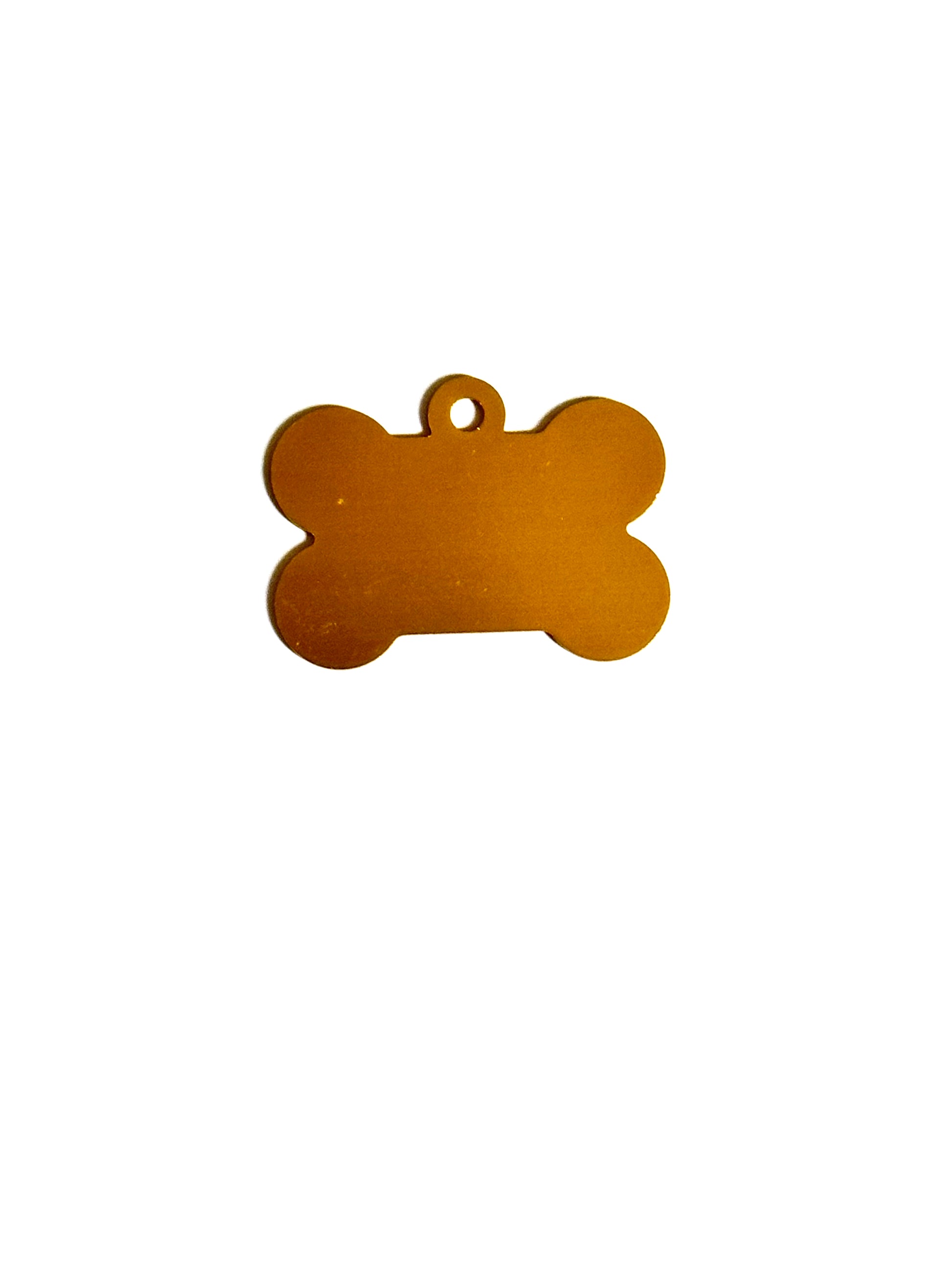 anodized aluminum gold dog tag with loop