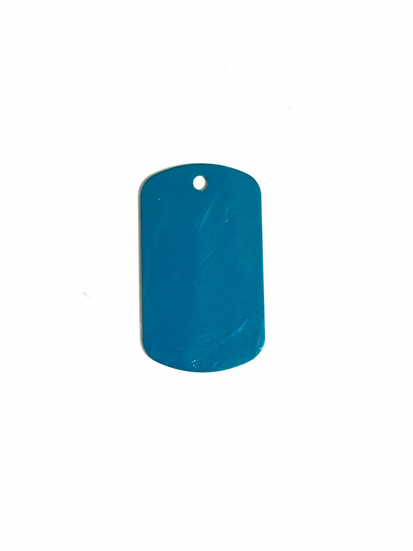 anodized aluminum vertical blue dog tag