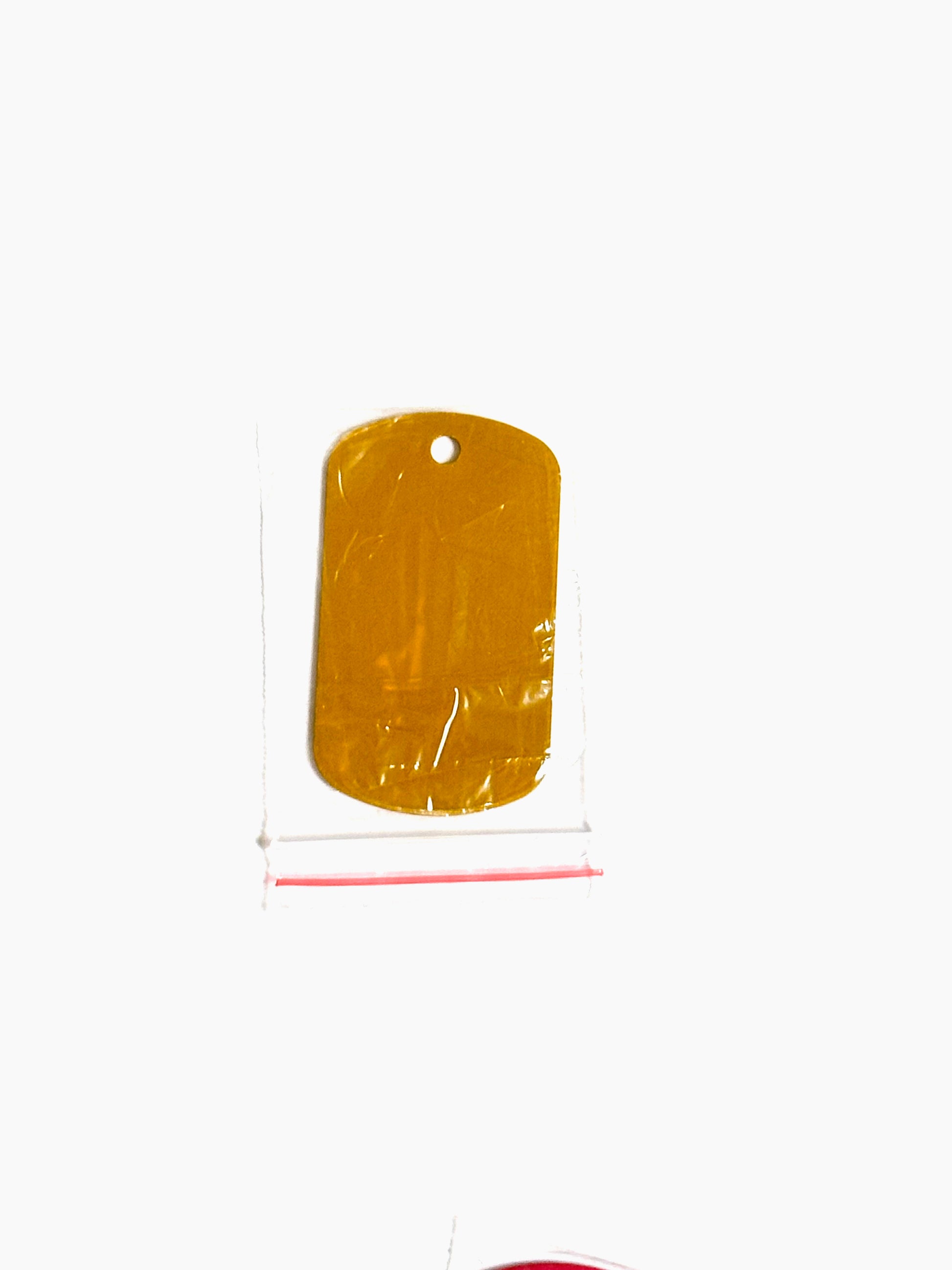 anodized aluminum vertical gold dog tag