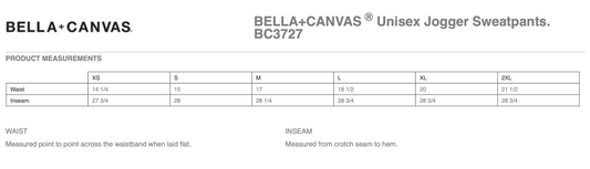 Bella + Canvas Unisex Sponge Fleece Joggers