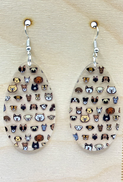 I wanna pet ALL the dogs! acrylic earrings