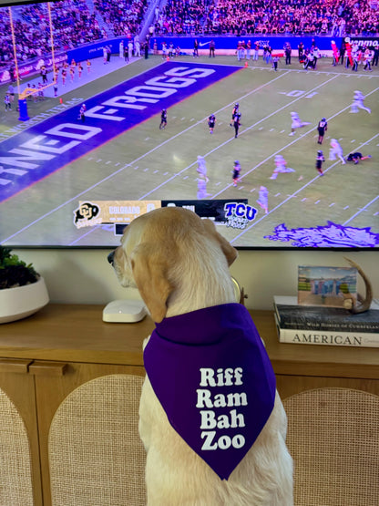 TCU Riff Ram Bah Zoo Dog Bandana - Officially Licensed Product