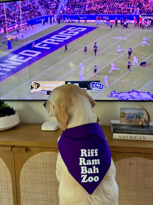 TCU Riff Ram Bah Zoo Dog Bandana - Officially Licensed Product