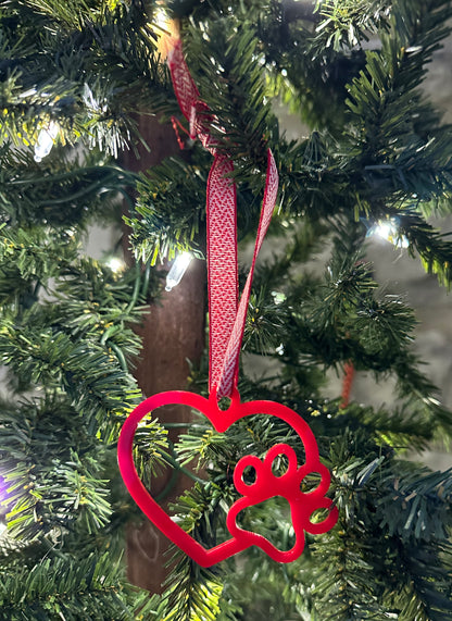 Heart + Paw Ornament