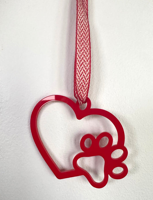Heart + Paw Ornament
