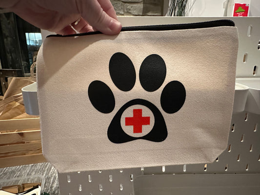 Paw print first aid Zipper Pouch