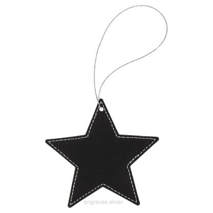 TCU Logo Vegan Leather Ornament - Officially Licensed Product