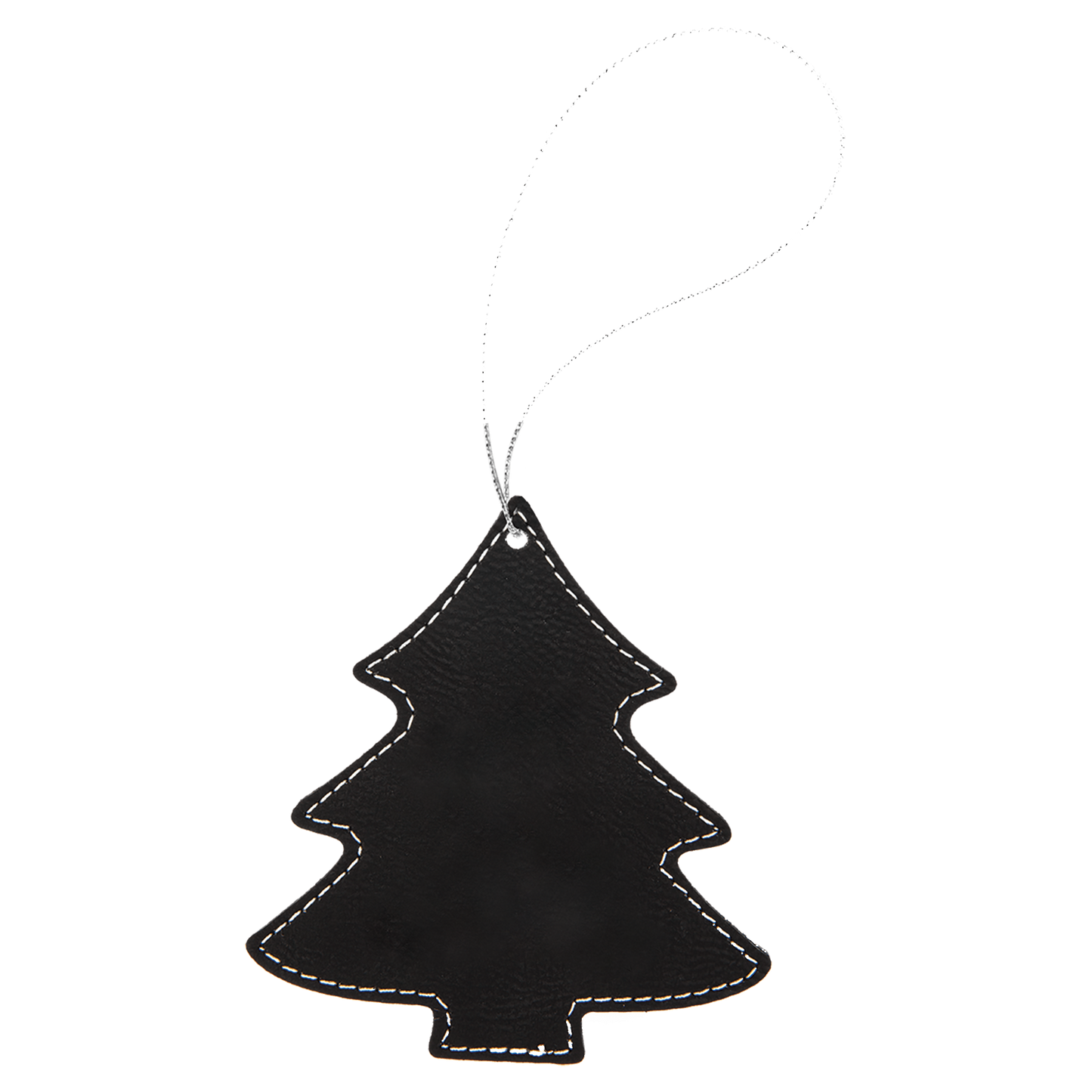 Vegan Leatherette Ornament (Pick a Shape & Color) with Personalized Name