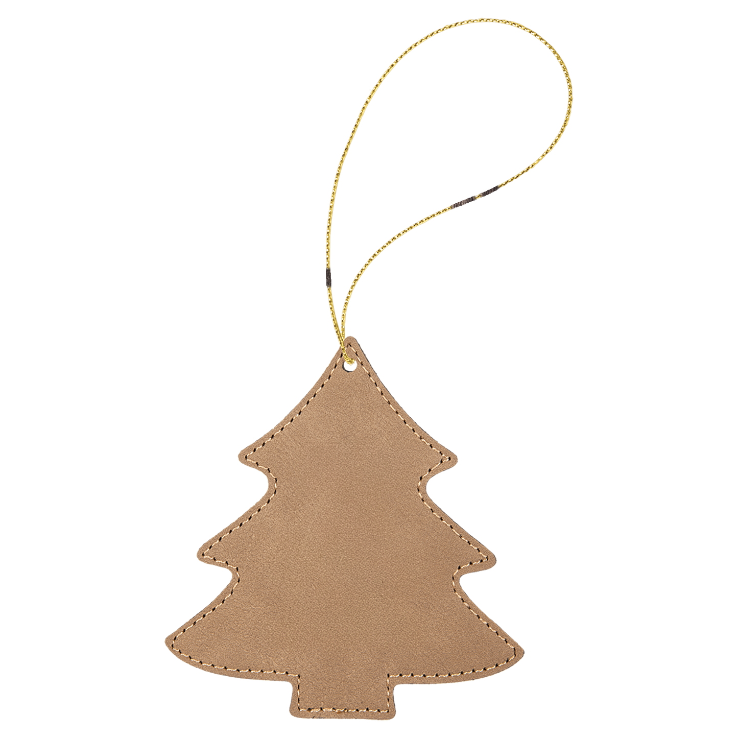 Vegan Leatherette Ornament (Pick a Shape & Color) with Personalized Name