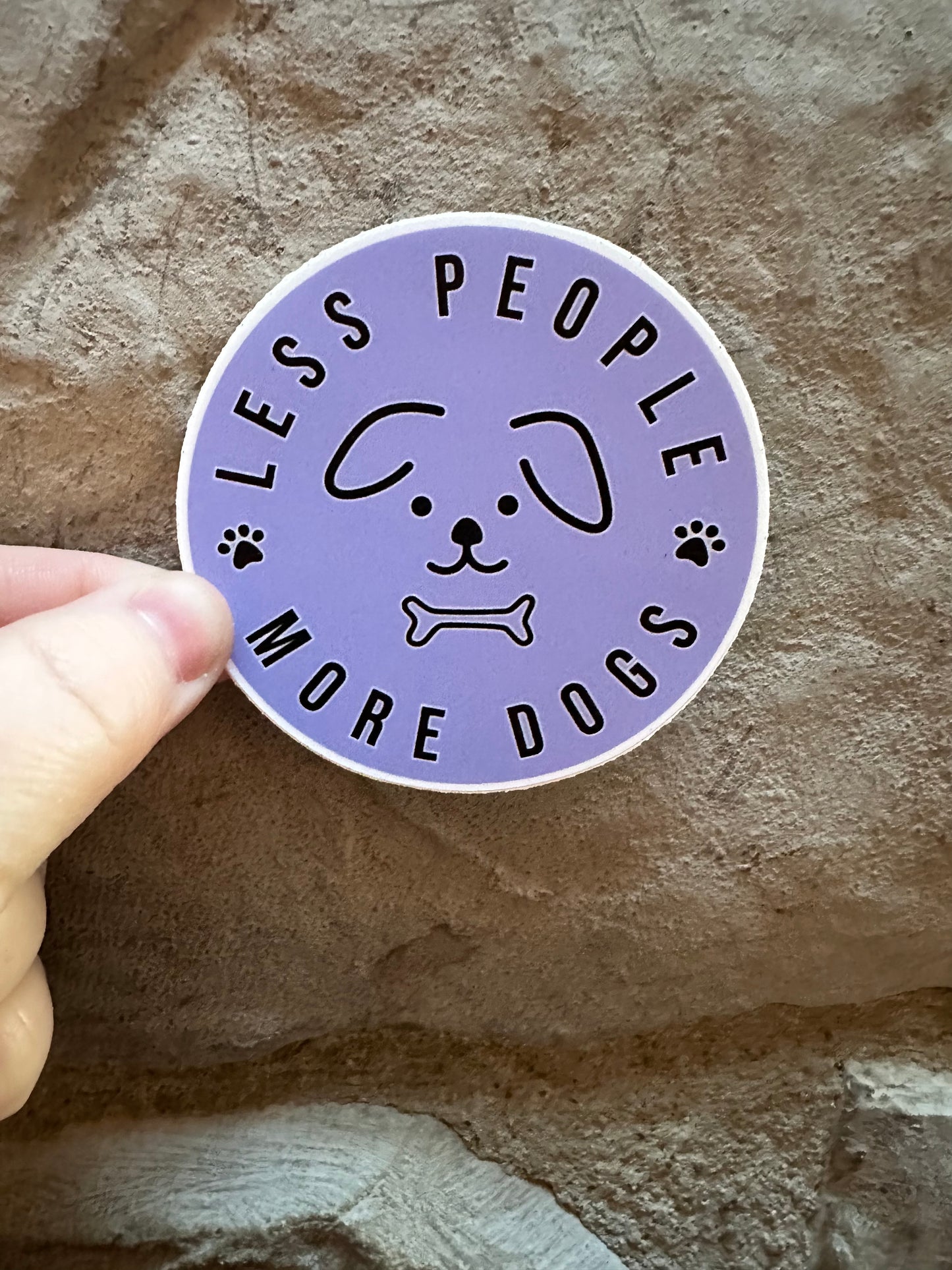 Less People More Dogs Sticker