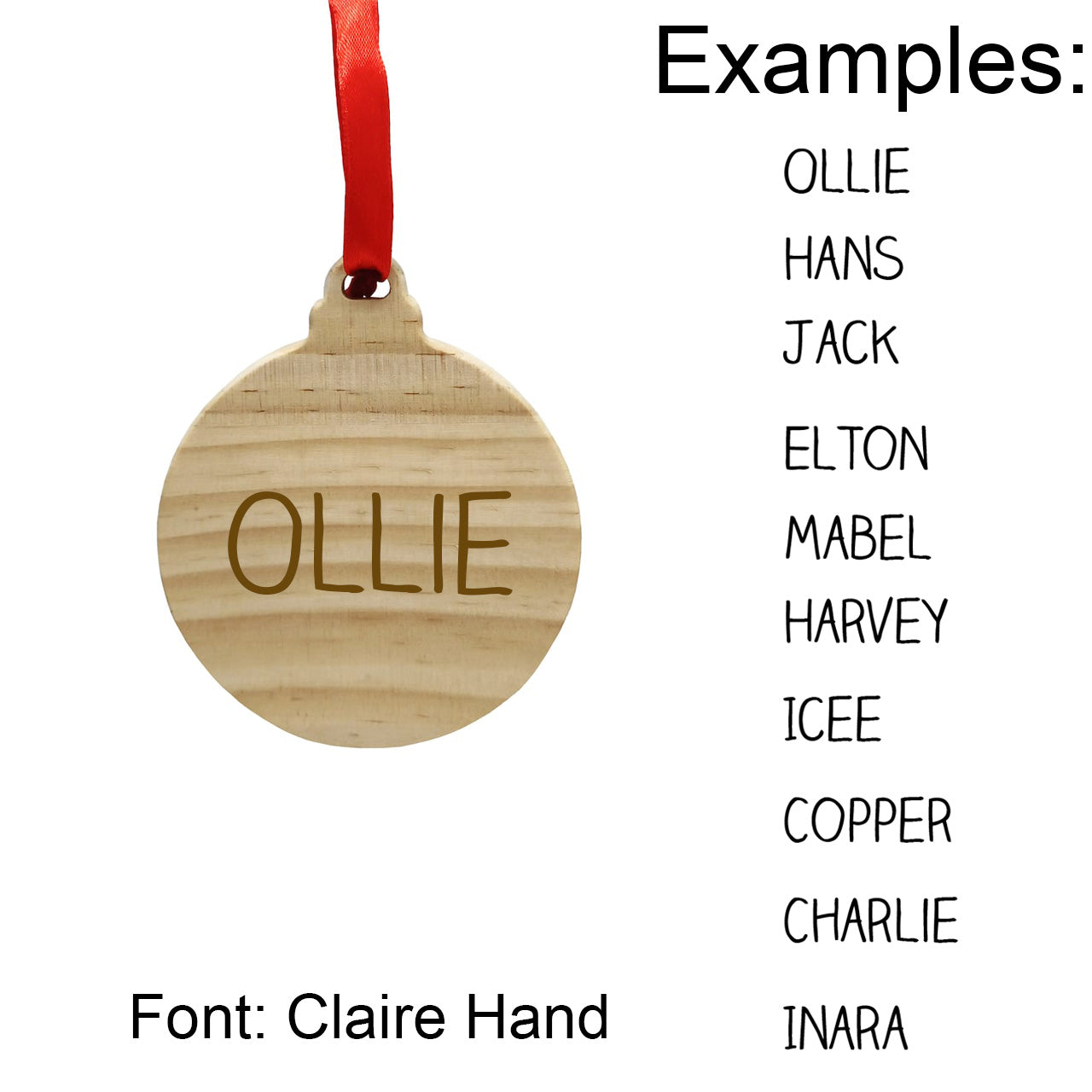 Ornament with Personalized Name