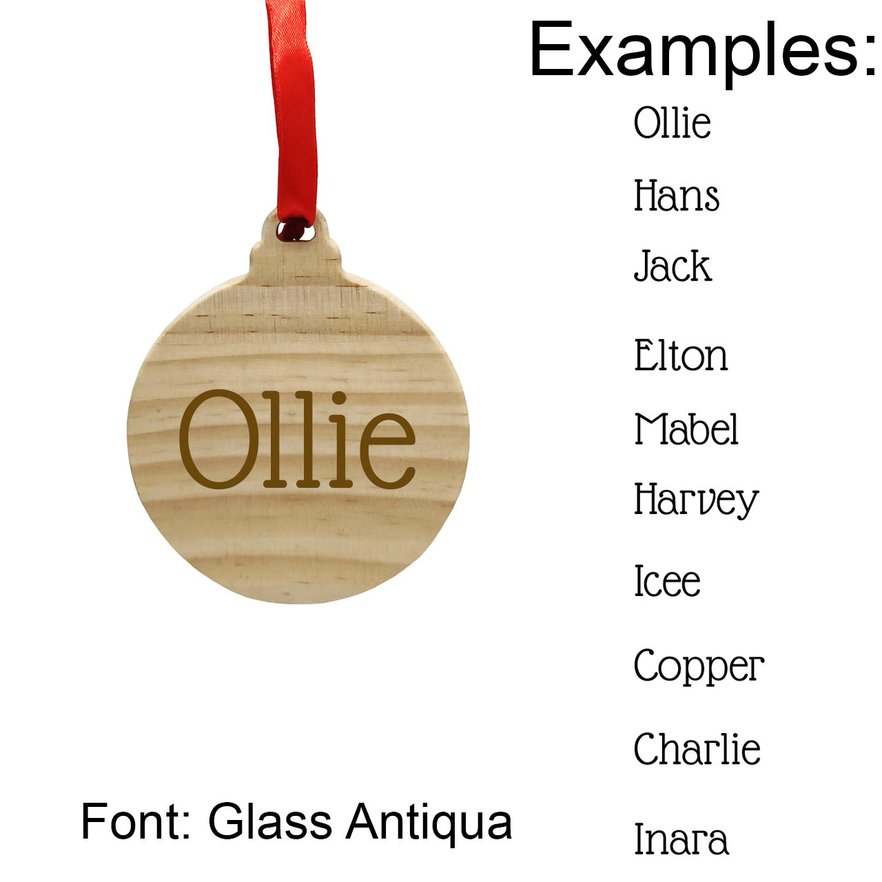 Ornament with Personalized Name