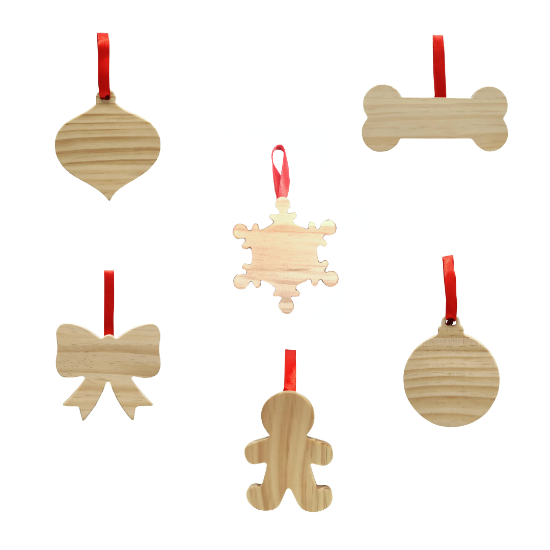 Wood Ornament (Pick a Shape) with Personalized Name