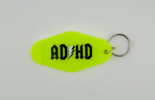 "ADHD" Motel Keychain