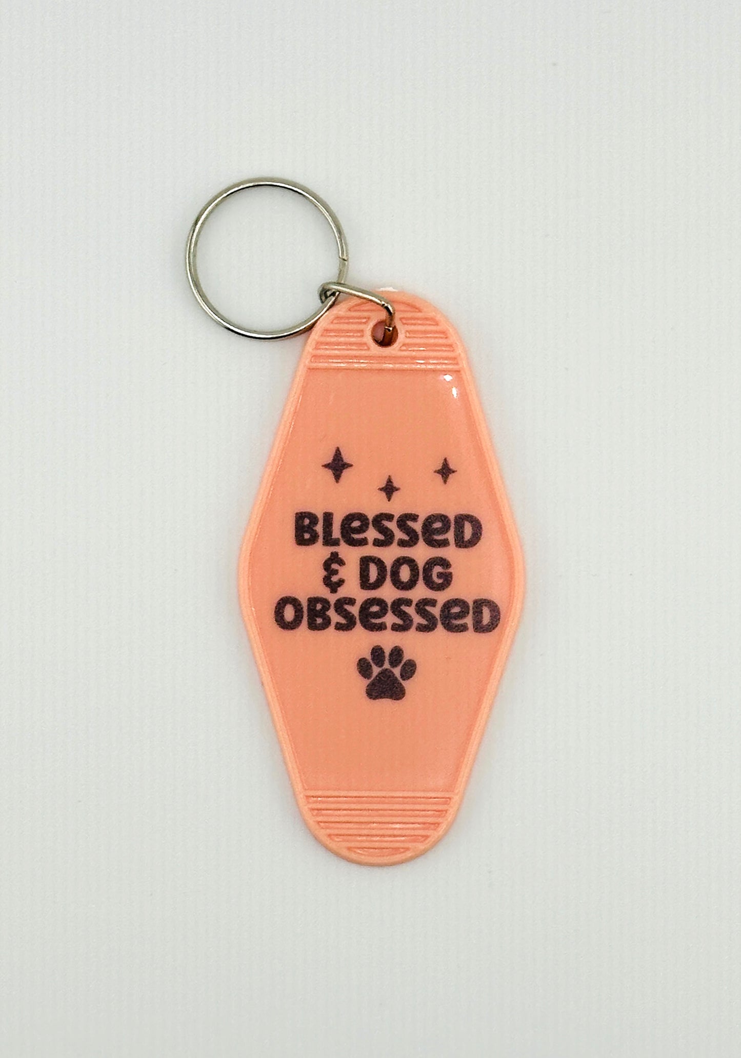 "Blessed & Dog Obsessed" Motel Keychain