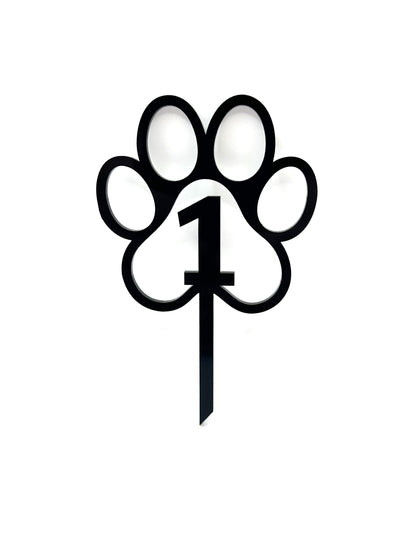 Dog Paw Birthday Cake Topper