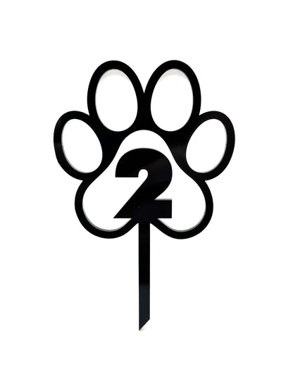 Dog Paw Birthday Cake Topper