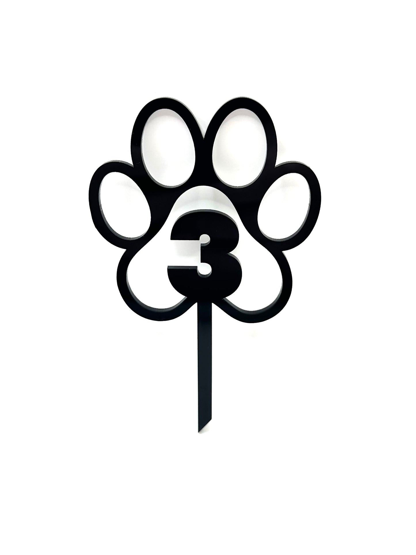 Dog Paw Birthday Cake Topper